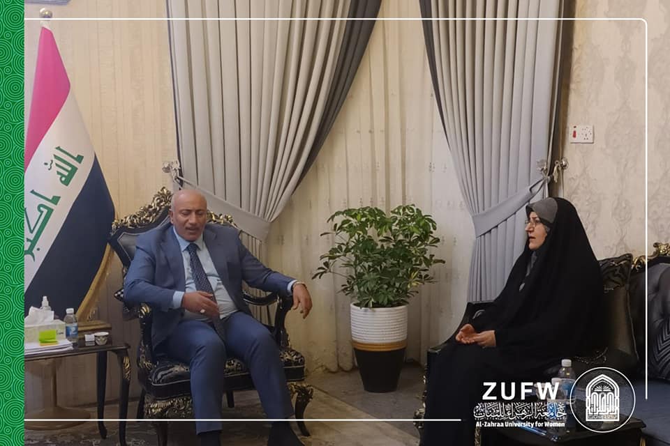 المجسر الكهربائي.. على طاولة التباحث بين الخطابي ورئيسة جامعة الزهراء (ع) للبنات