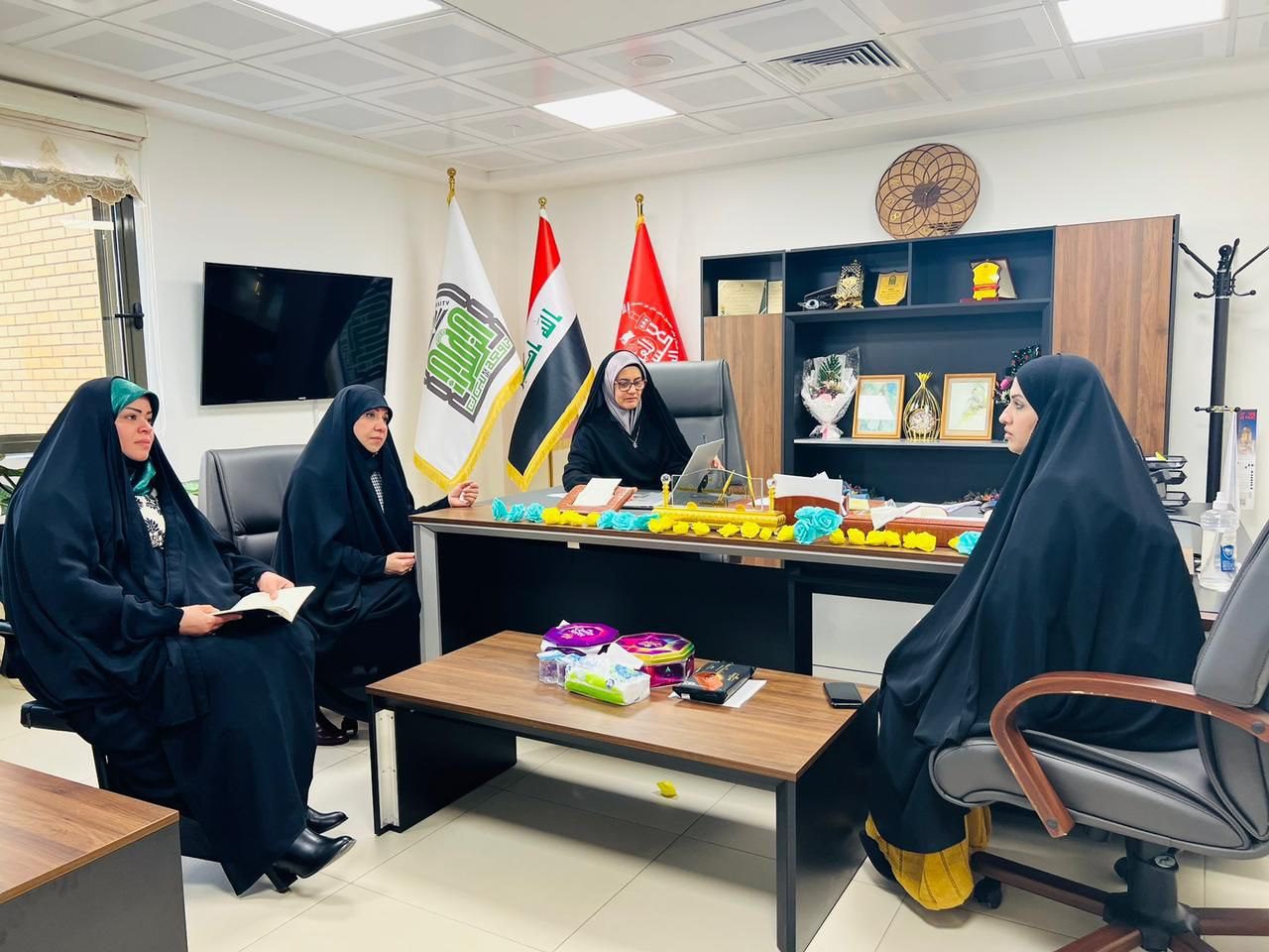 The Dean of the College of Education holds a meeting on the strategic plan for empowering women and choosing the graduation dress
