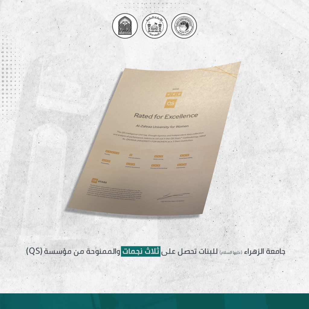 جامعة الزهراء (عليها السلام) تتلقى دعوة لحضور قمة QS للتعليم العالي بالشرق الأوسط 2024