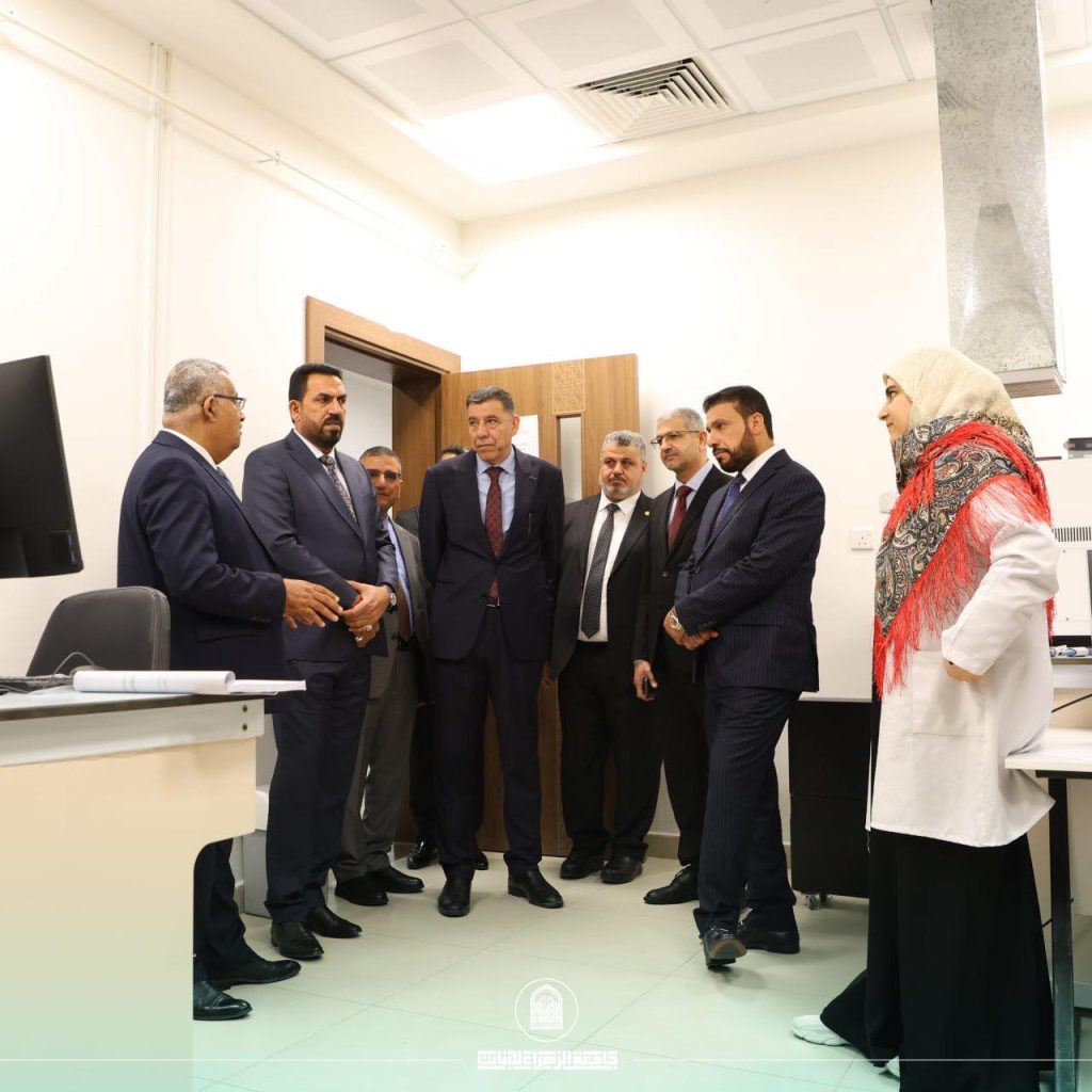 A Government Delegation Visits Al-Zahraa University to be Apprised of the Scientific Capabilities and Urban Development